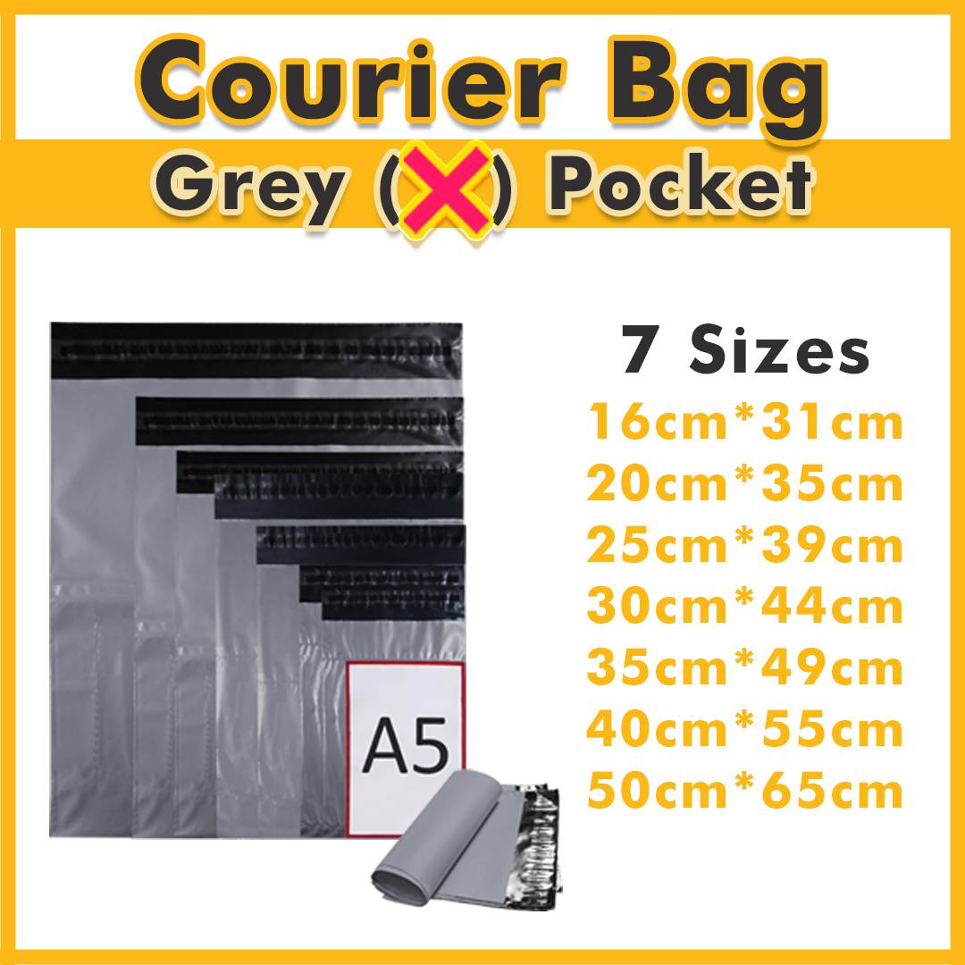 Classic Grey Courier Bag No Pocket